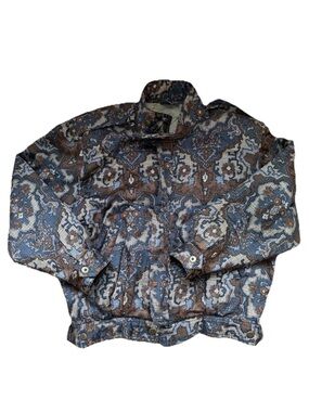 Vintage RARE Liz Wear Jacket Unisex Sz Medium Snap Button & Zip Pockets